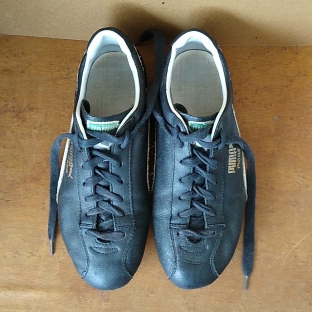 VTG Puma "Pioneer" Black Leather Soccer Cleats | US 7 - Picture 4 of 12